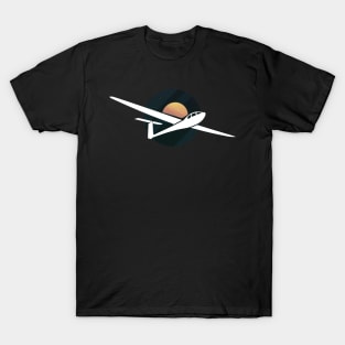 Glider Pilot Sailplane Biplane aerial floating soaring T-Shirt